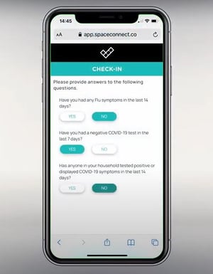 Covid safe desk booking questionnaire