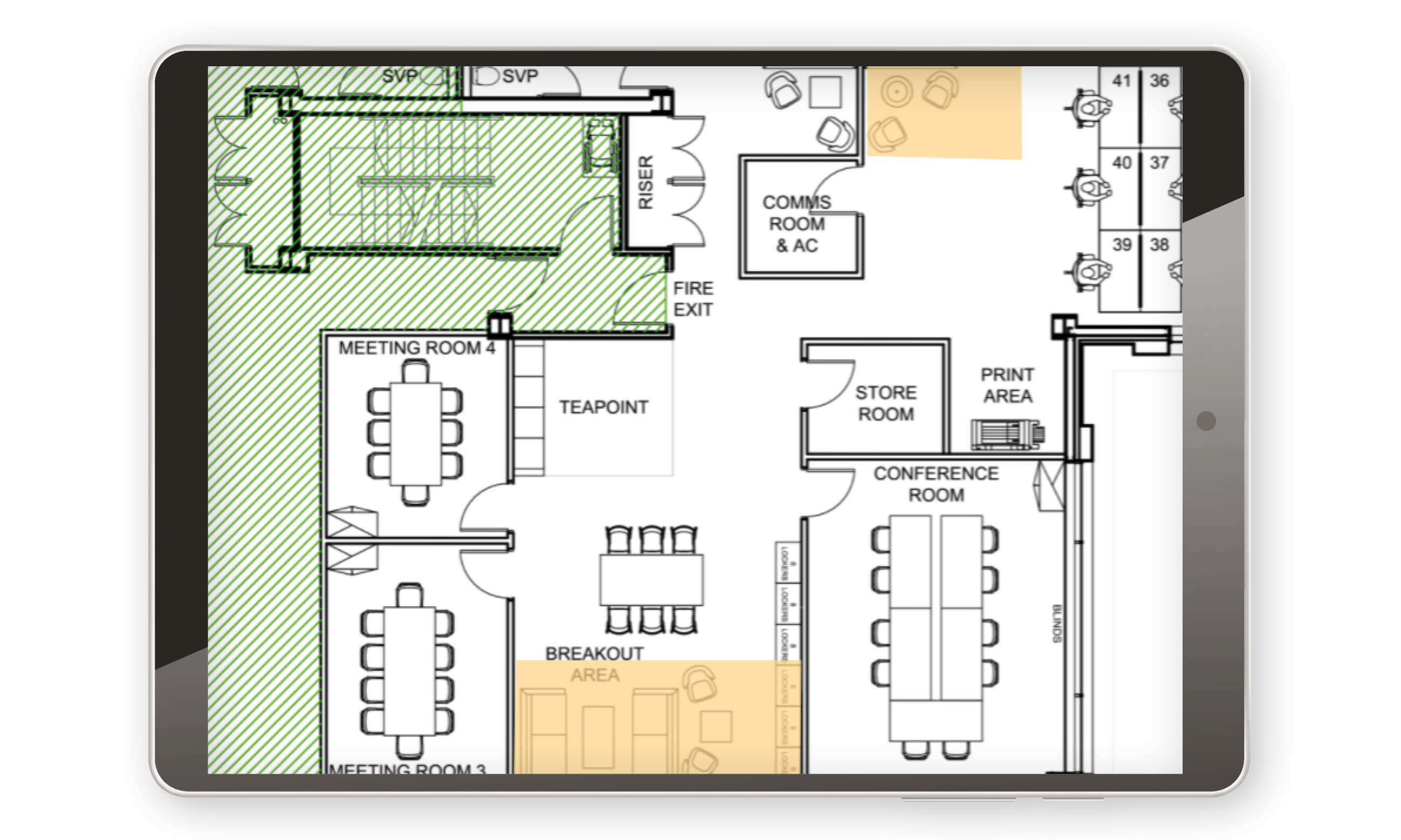 meeting room booking map ipad-1