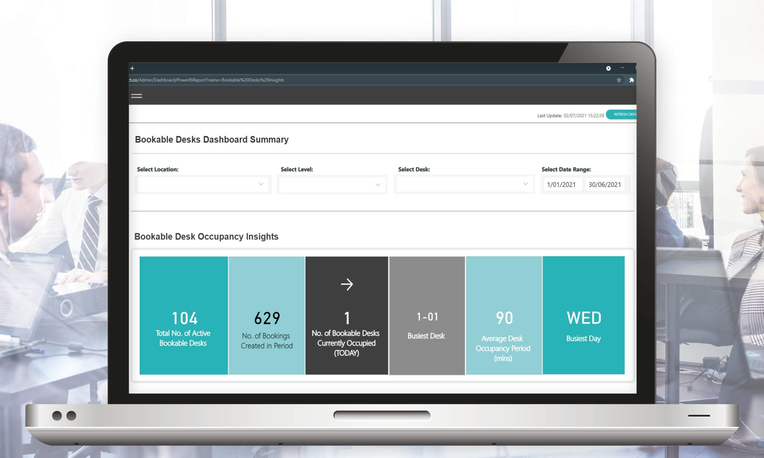 reporting dashboard desktop