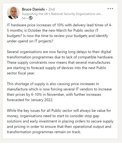 supply chain linkedin post