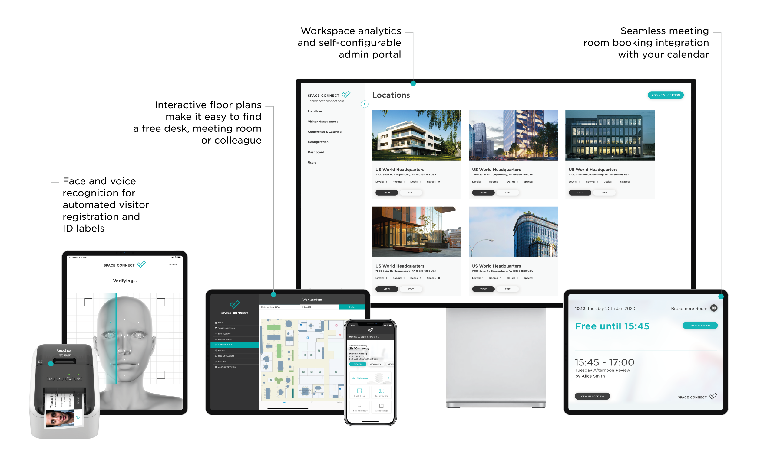 Fully configurable, end-to-end workspace management solution